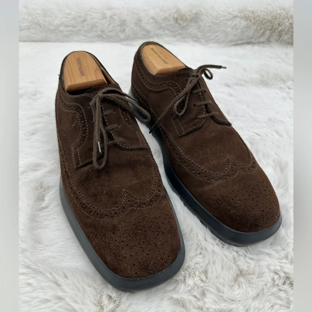 Tod’s Brown Suede lace up Oxford Shoes men’s derby‎ size 9.5